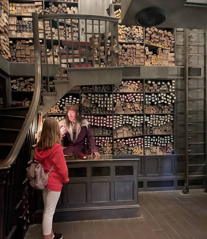 Ollivanders wand shop in the Wizarding World of Harry Potter