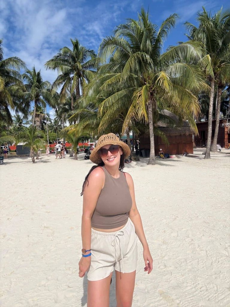 Kaitlin Murphy in Isla Mujeres on her recent holiday to Cancun  